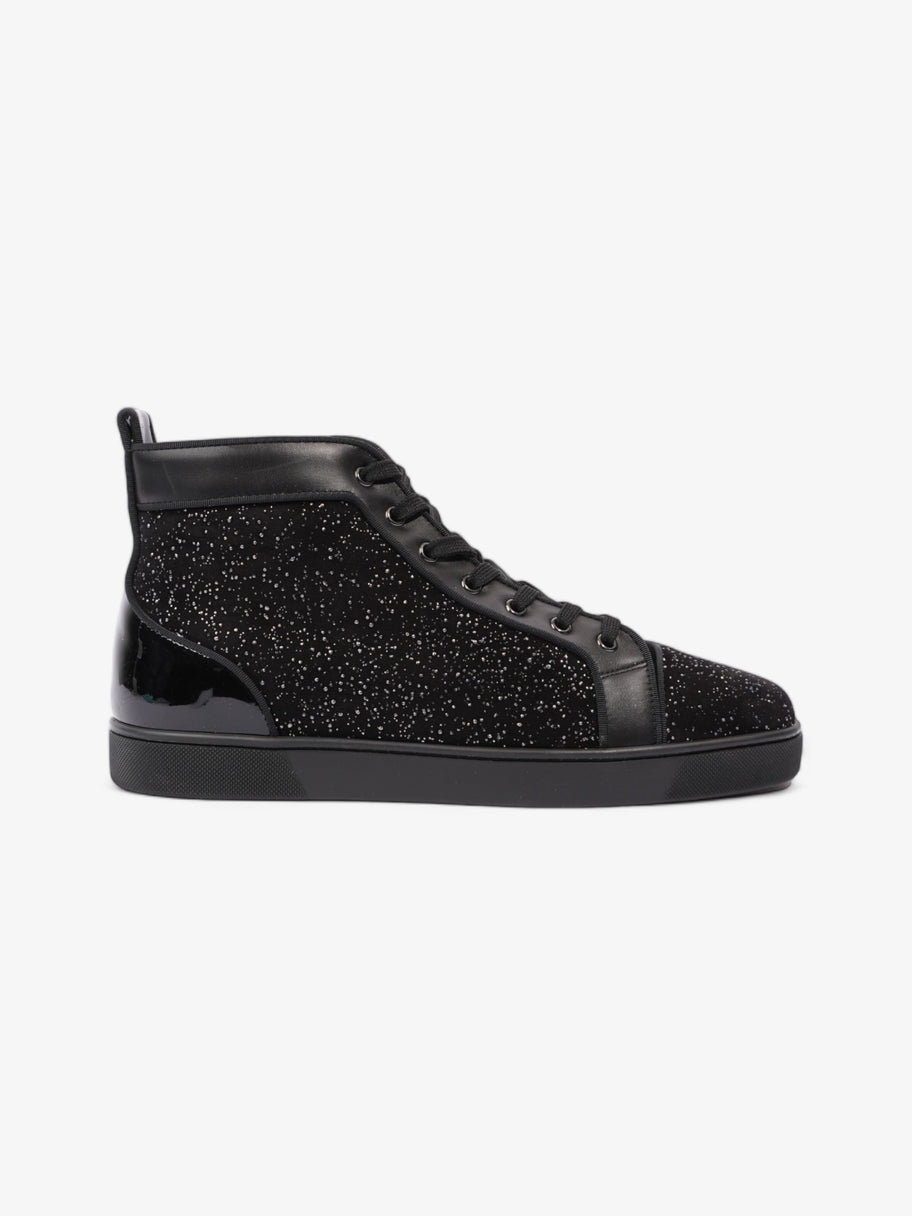 Christian Louboutin Louis Orlato High-tops  Black / Silver Sequins  Suede EU 44.5 UK 10.5 Image 1