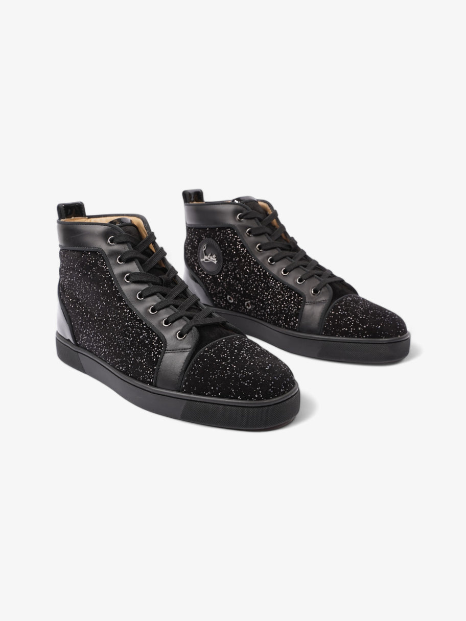 Christian Louboutin Louis Orlato High-tops  Black / Silver Sequins  Suede EU 44.5 UK 10.5 Image 2