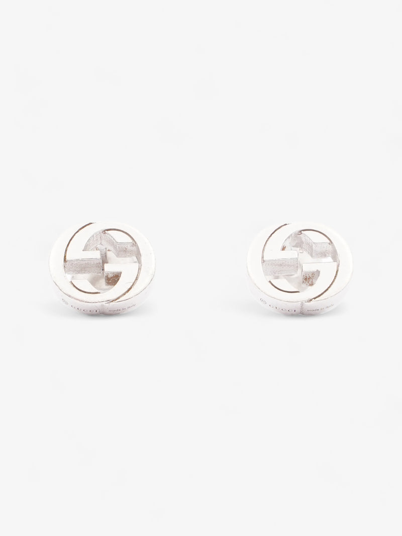  Interlocking G Stud Earrings Silver Silver Sterling