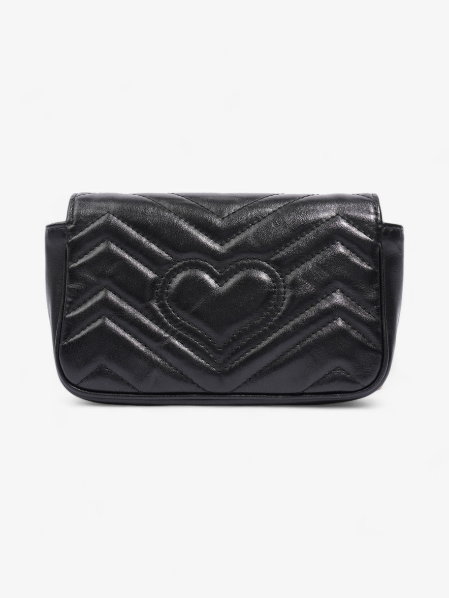 Gucci GG Marmont Black Matelasse Leather Super Mini Image 4