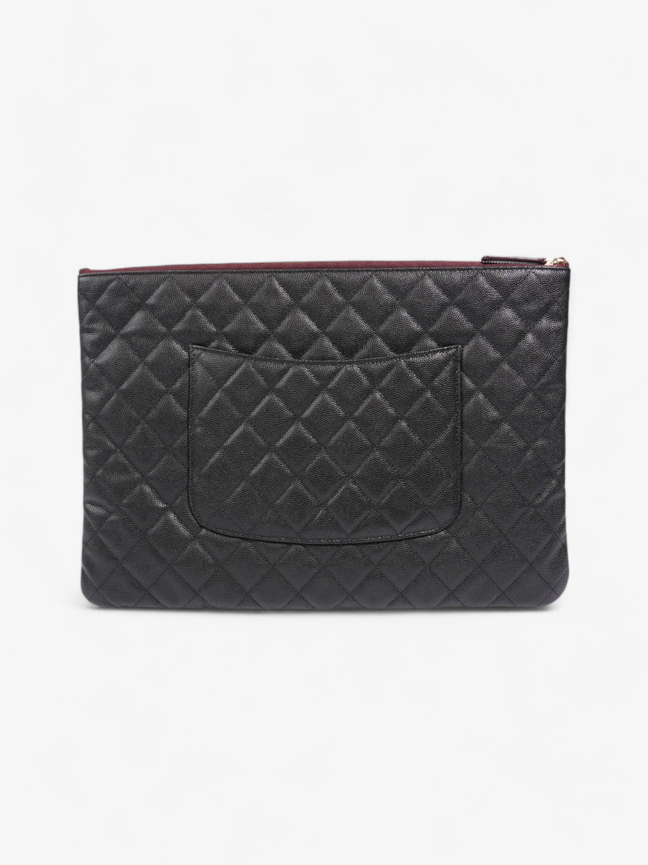 Chanel Clutch Pouch Black Caviar Leather Large Image 3