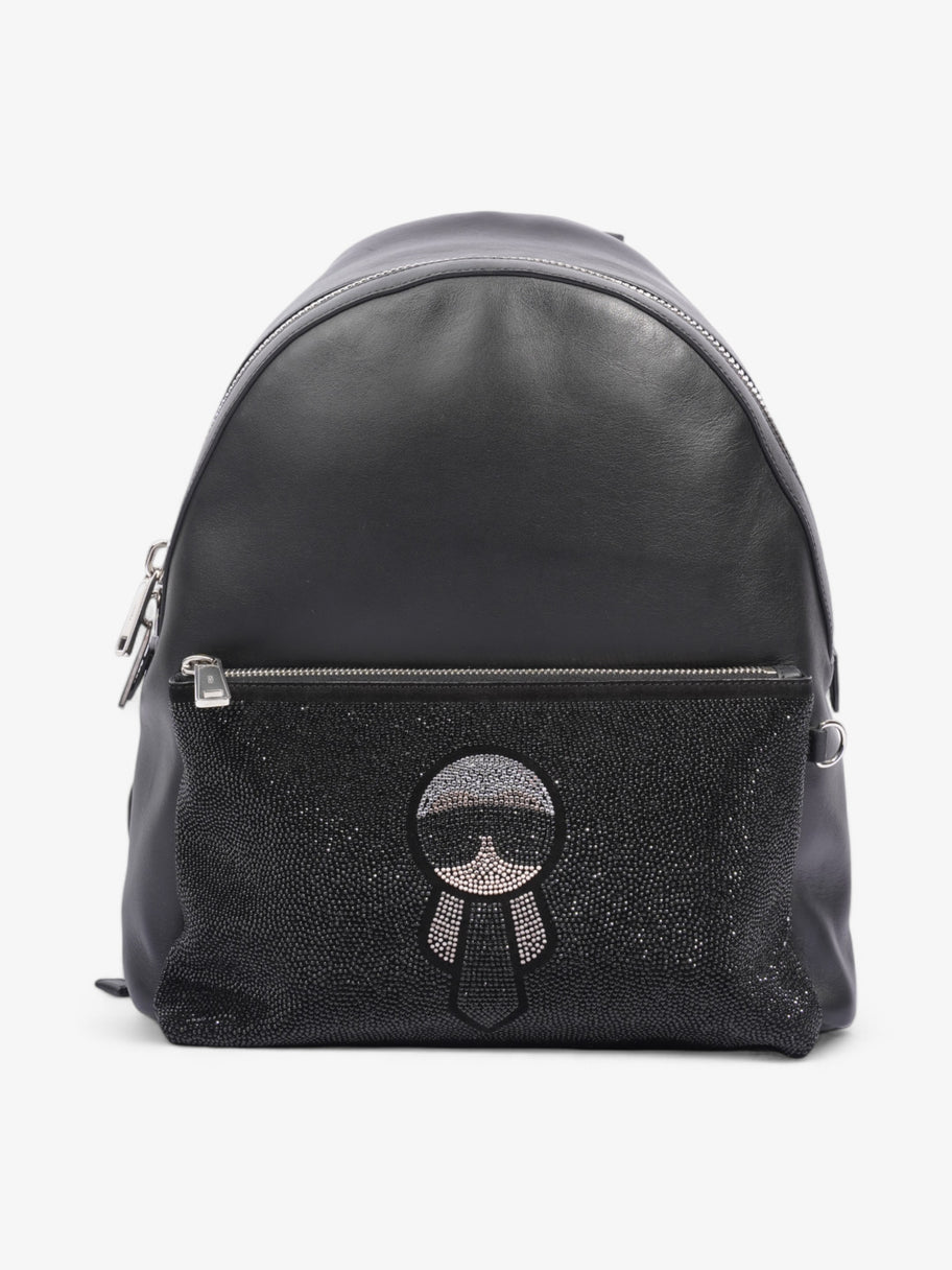 Fendi Carlito Karl Lagerfeld Backpack Black Leather Image 1