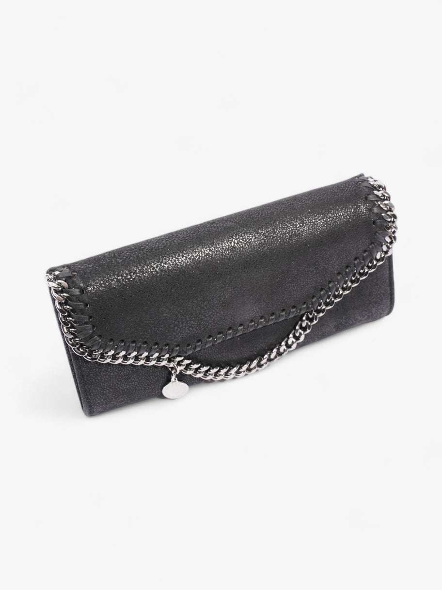 Stella McCartney Falabella Continental Wallet Black Fabric Image 7