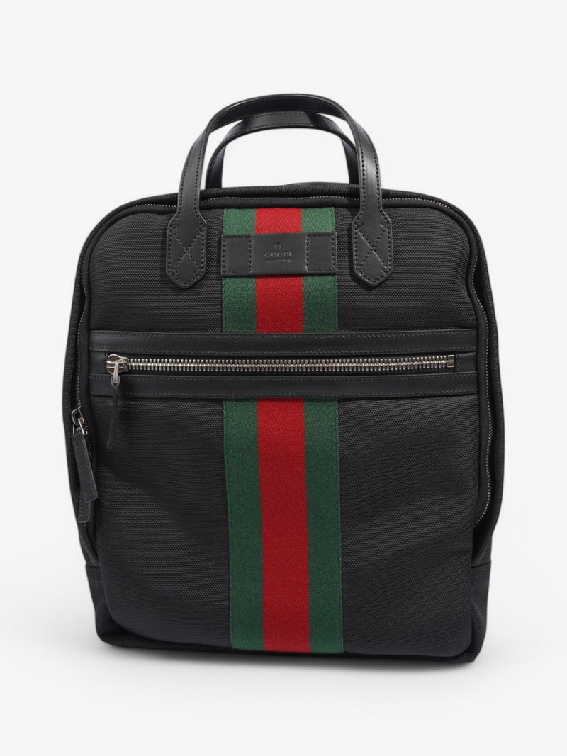  Gucci Techno Backpack Black / Green / Red Canvas