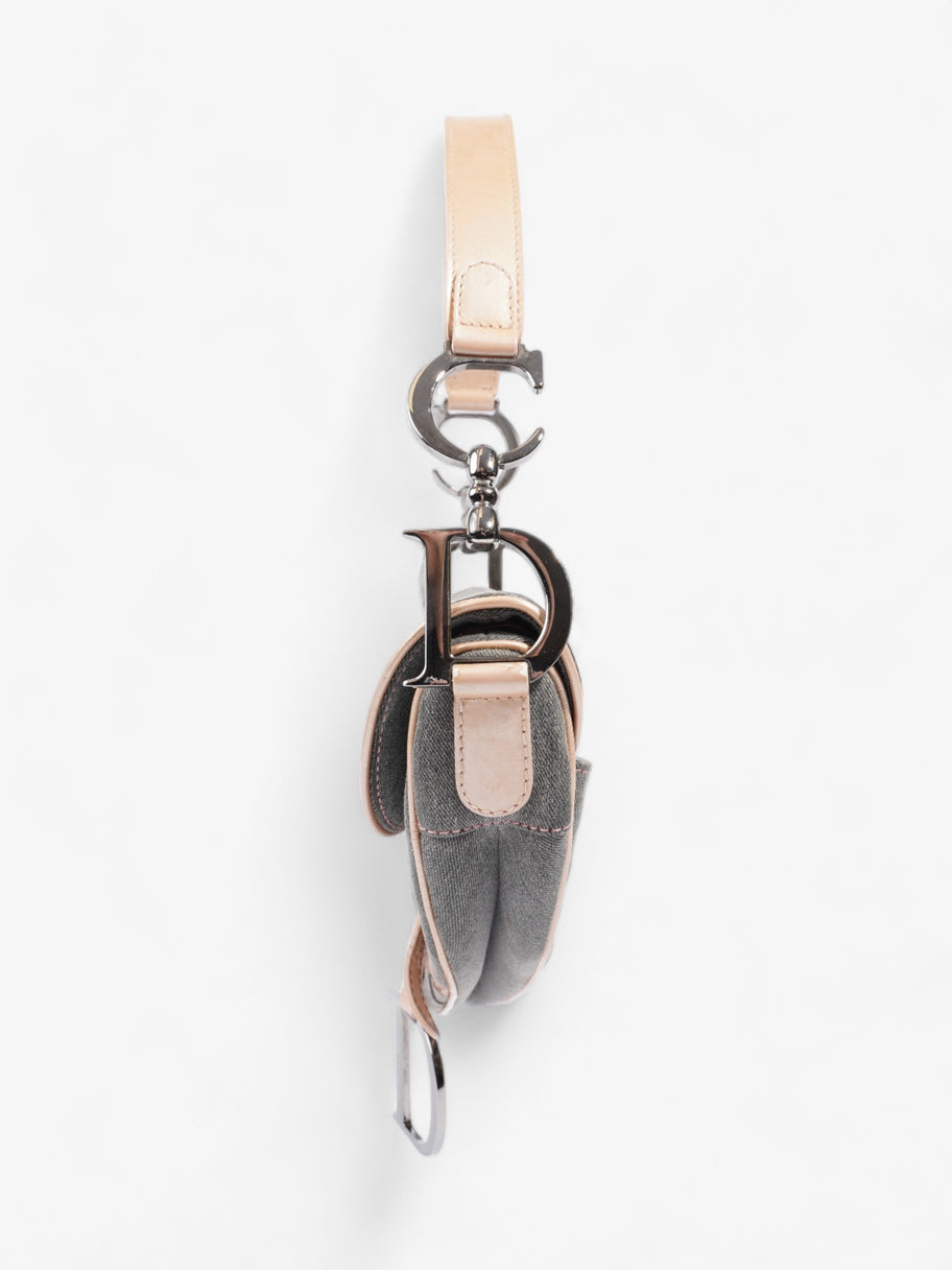 Christian Dior Saddle  Grey / Pale Pink Denim Image 3