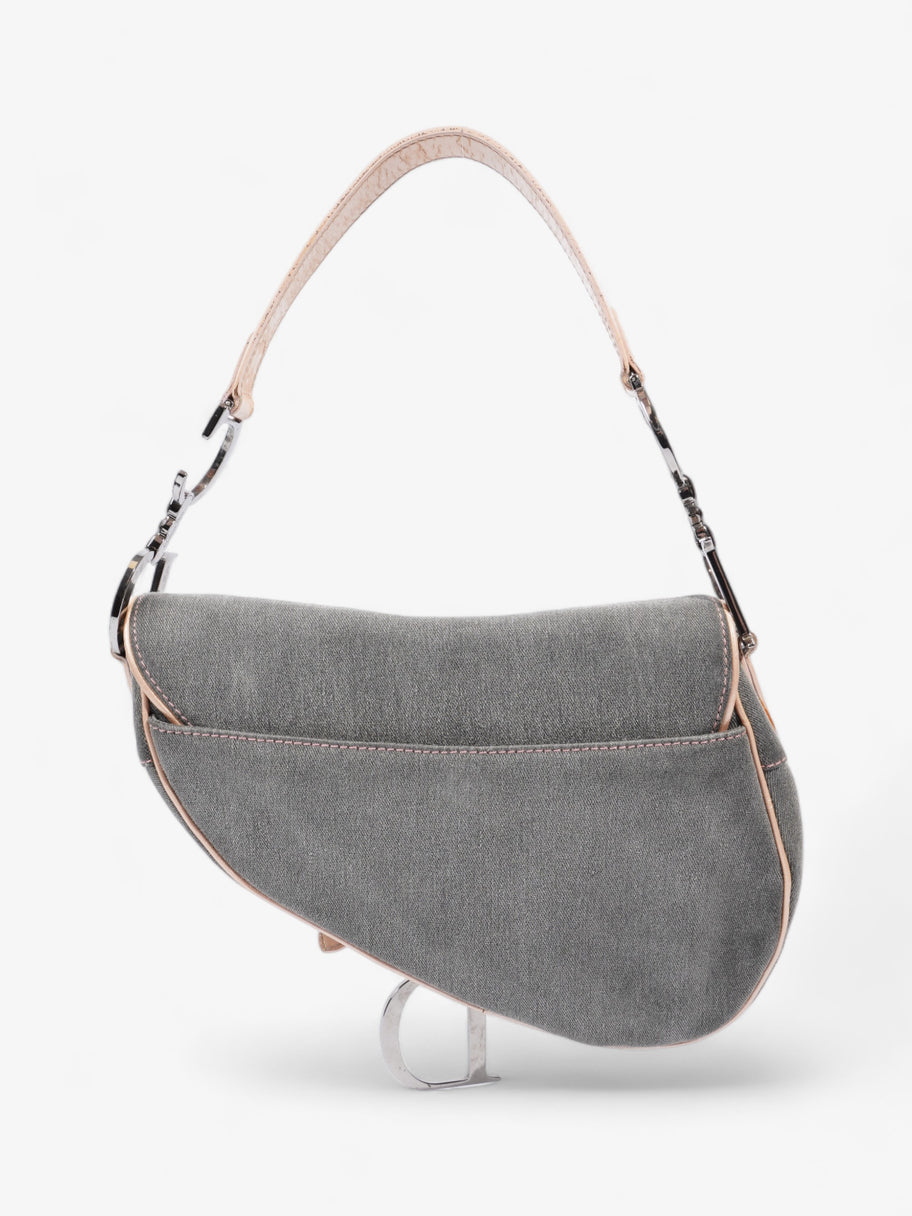 Christian Dior Saddle  Grey / Pale Pink Denim Image 4