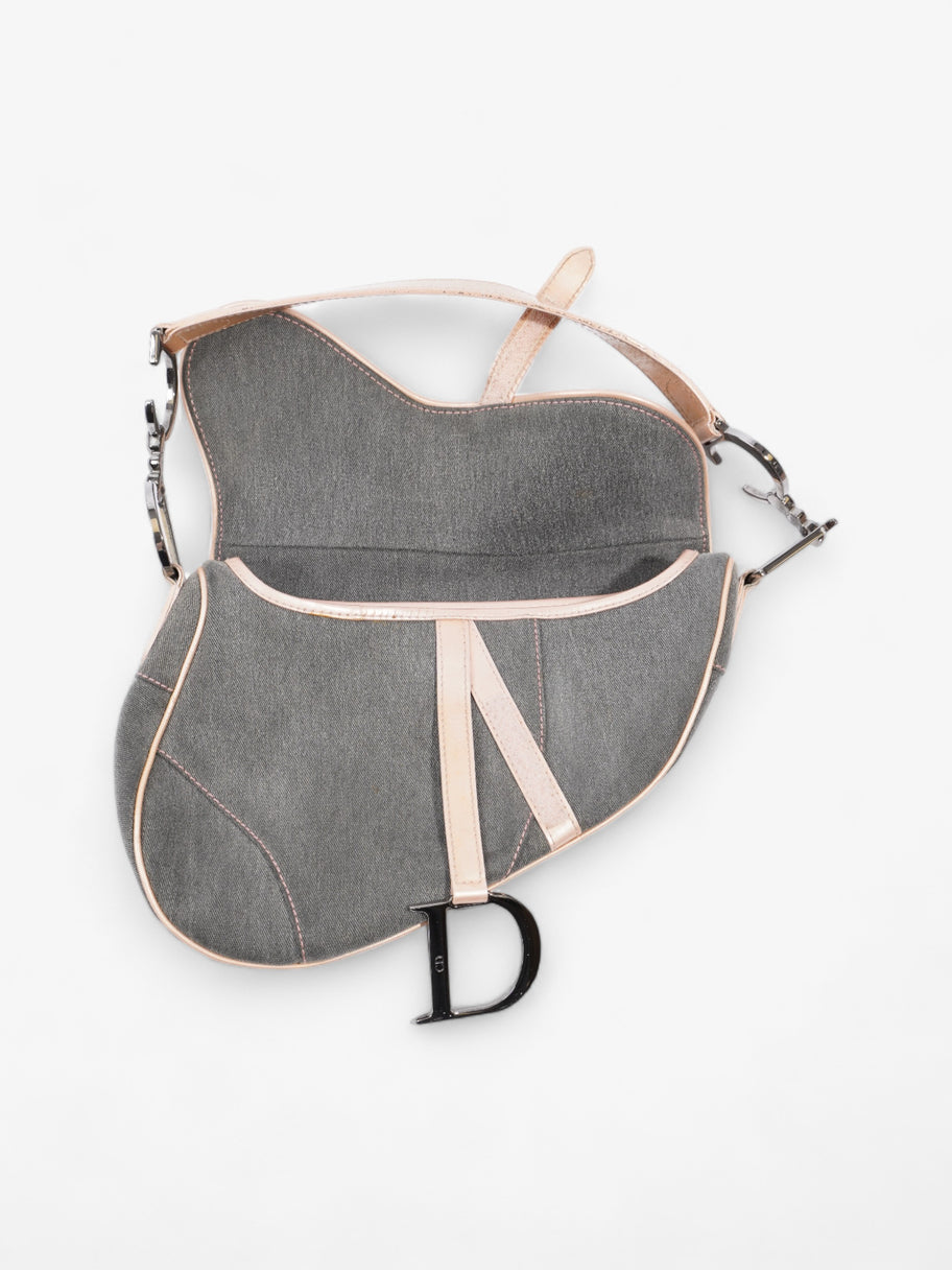 Christian Dior Saddle  Grey / Pale Pink Denim Image 7