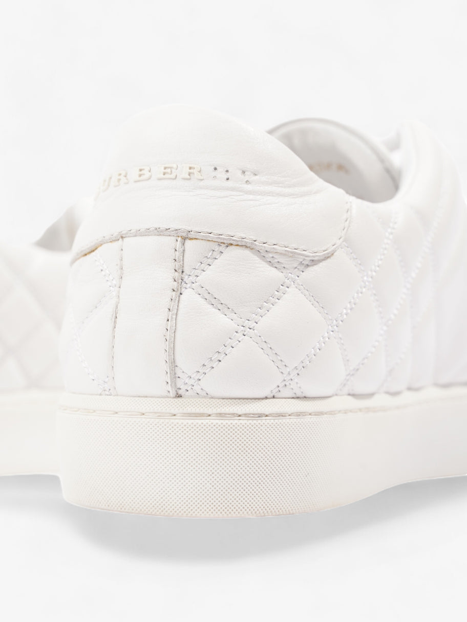 Burberry Westford Quilted Low Top White Leather EU 39.5 UK 6.5 Image 11