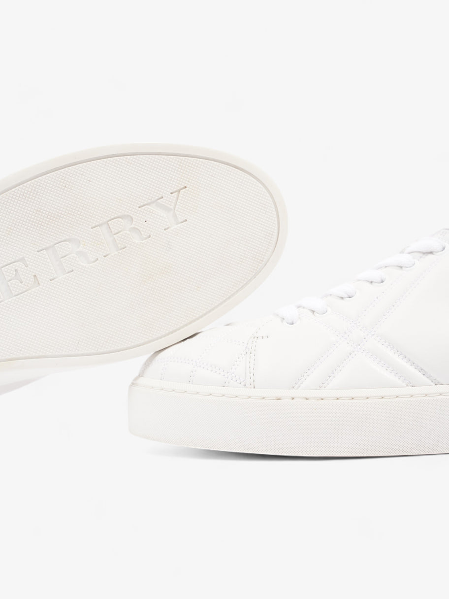 Burberry Westford Quilted Low Top White Leather EU 39.5 UK 6.5 Image 9