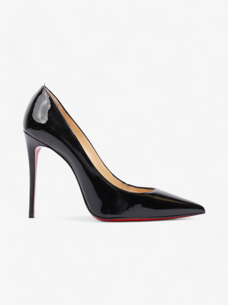  Christian Louboutin Kate 100mm Black Patent Leather EU 37 UK 4