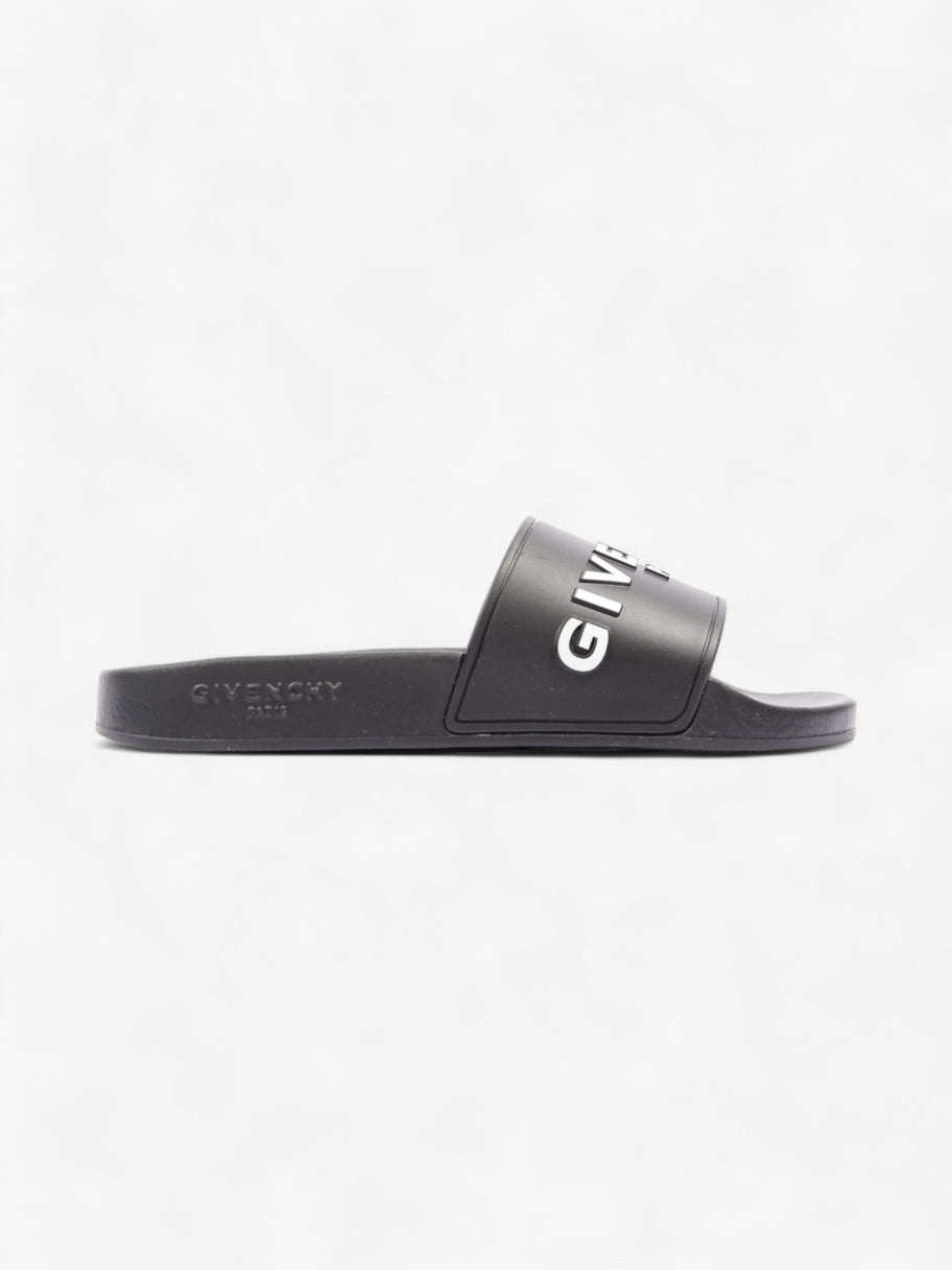 Givenchy Logo Slider Black / White Rubber EU 37 UK 4 Image 1