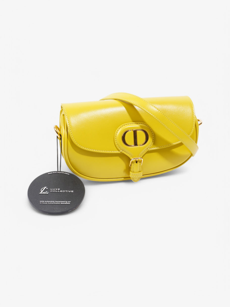 Christian Dior East West Handbag Yellow Leather Image 10