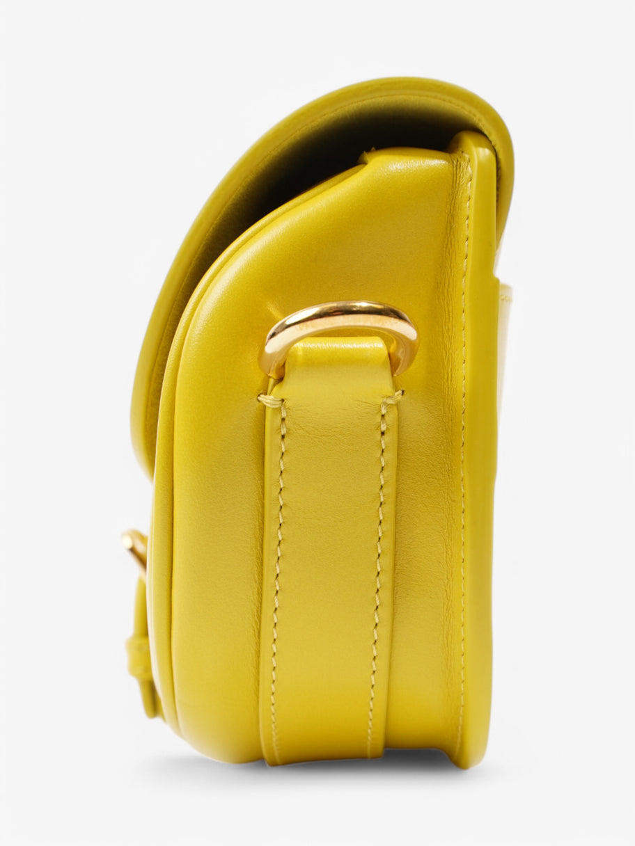 Christian Dior East West Handbag Yellow Leather Image 3