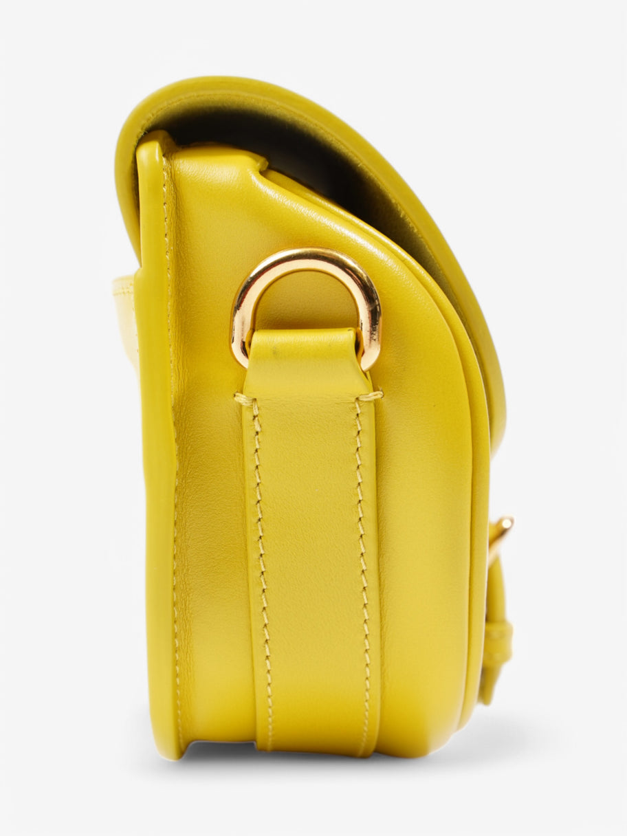 Christian Dior East West Handbag Yellow Leather Image 5