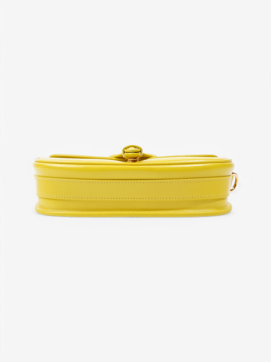 Christian Dior East West Handbag Yellow Leather Image 6