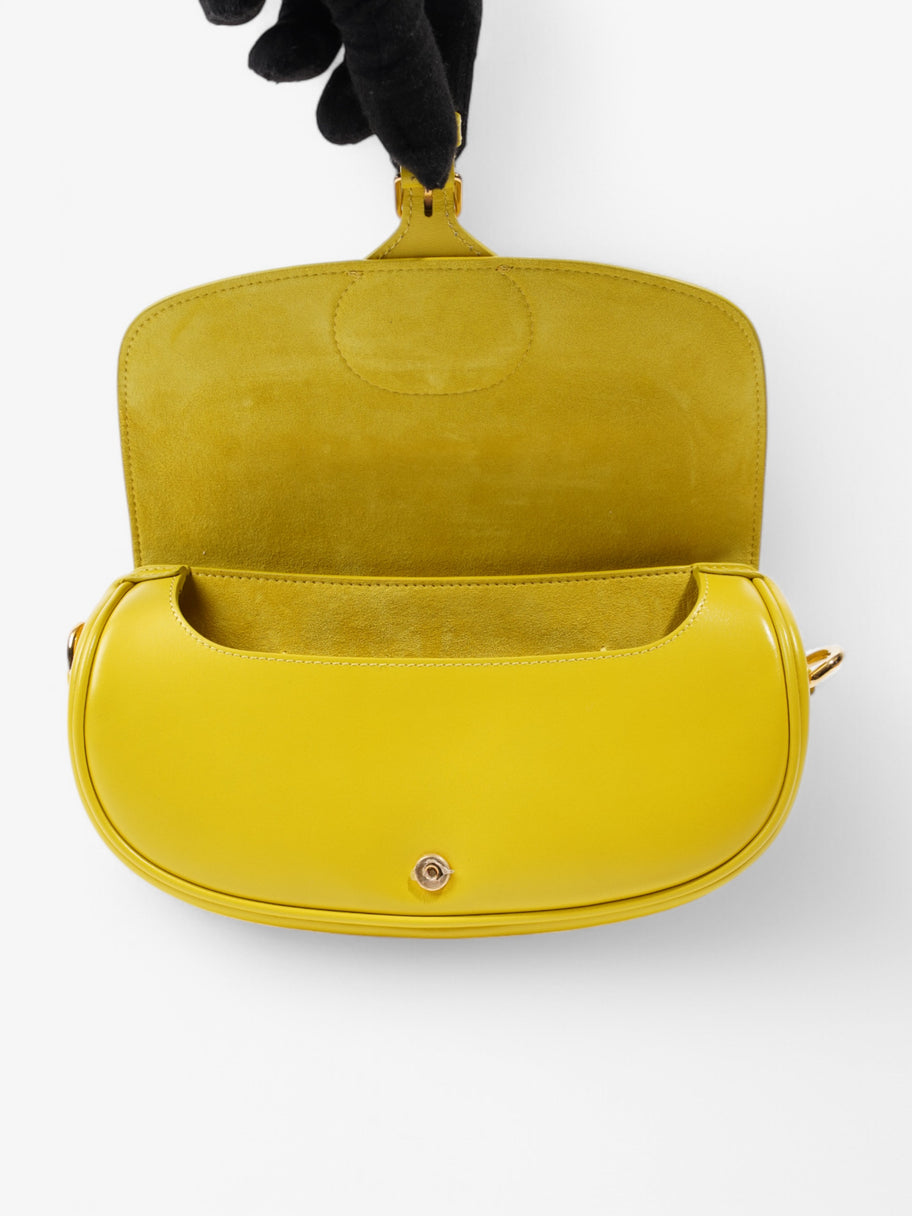 Christian Dior East West Handbag Yellow Leather Image 8