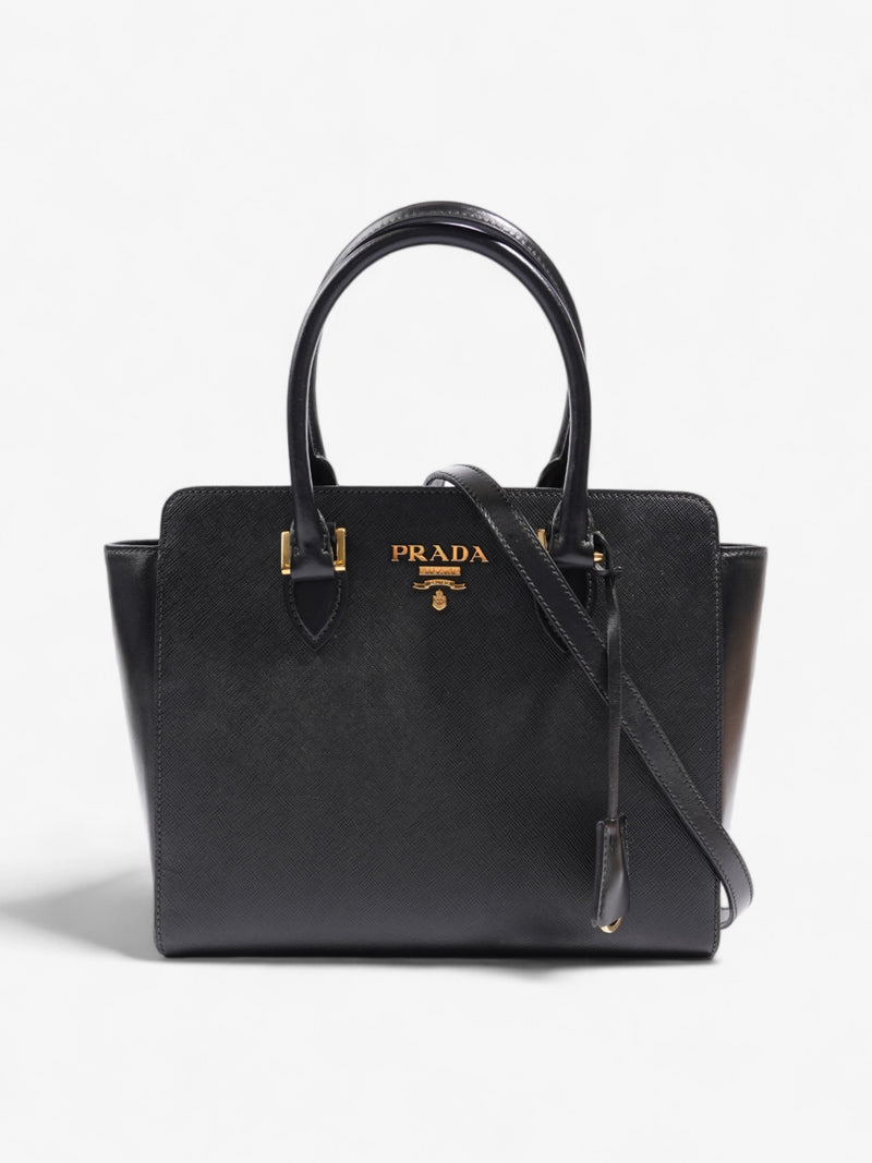  Prada Galleria Tote Black Saffiano Leather Medium