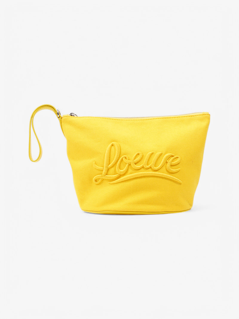  Loewe Logo Pouch Yellow Canvas