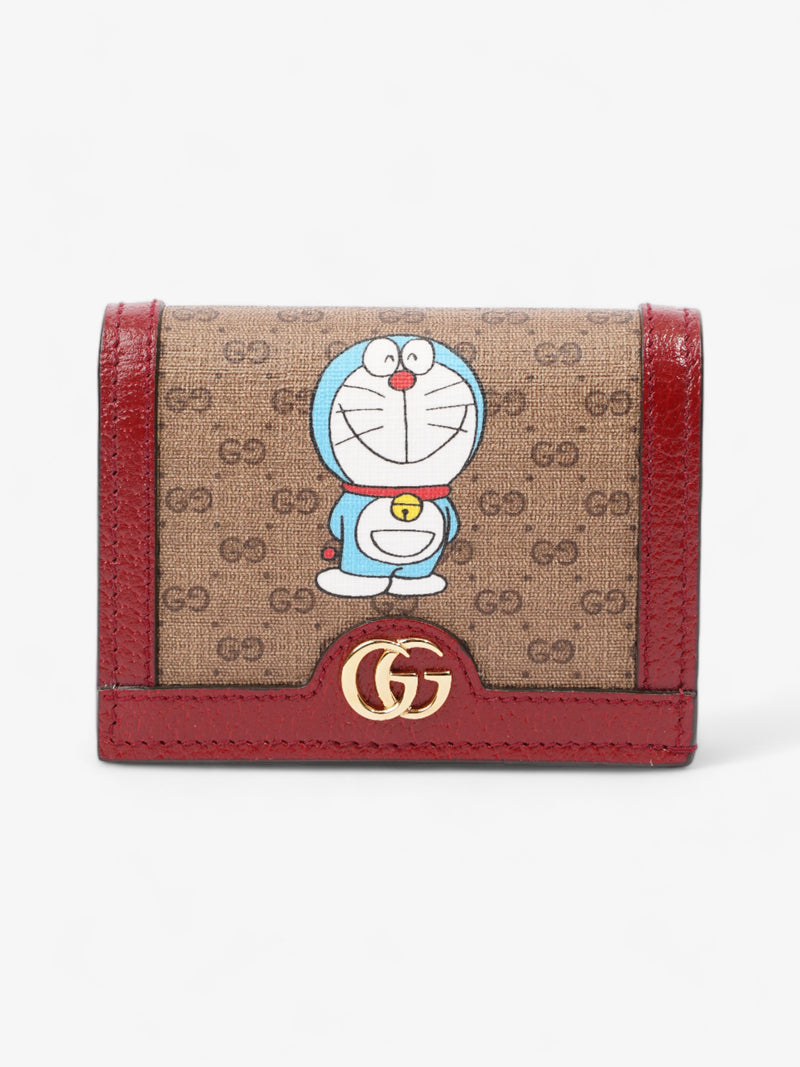  Gucci Doraemon Wallet Red / GG Supreme Coated Canvas