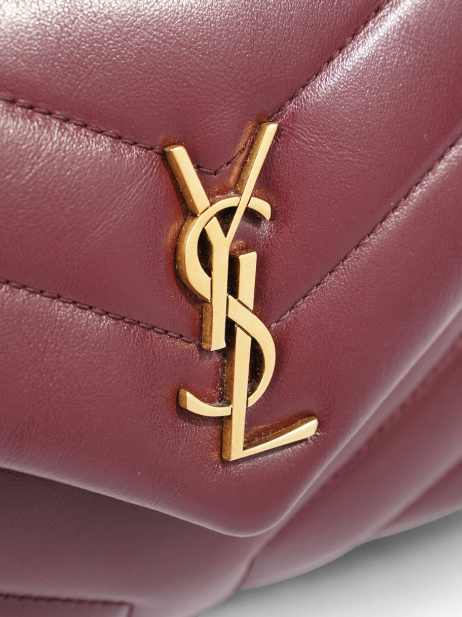 Saint Laurent Toy Lou Lou Burgundy Lambskin Leather Image 7