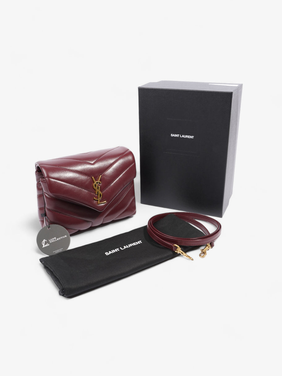 Saint Laurent Toy Lou Lou Burgundy Lambskin Leather Image 9