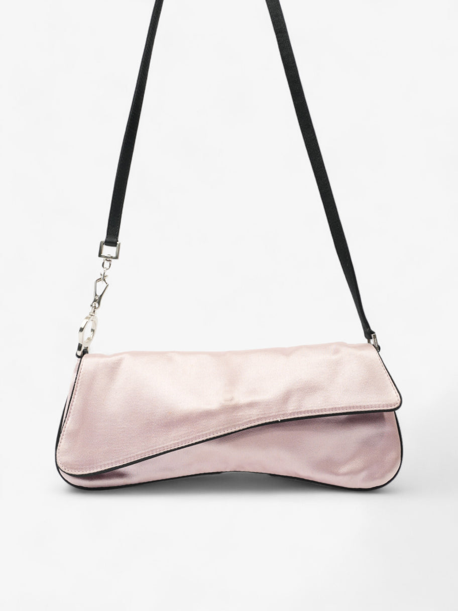 Prada Flap Pouch Pink / Black Satin Image 4