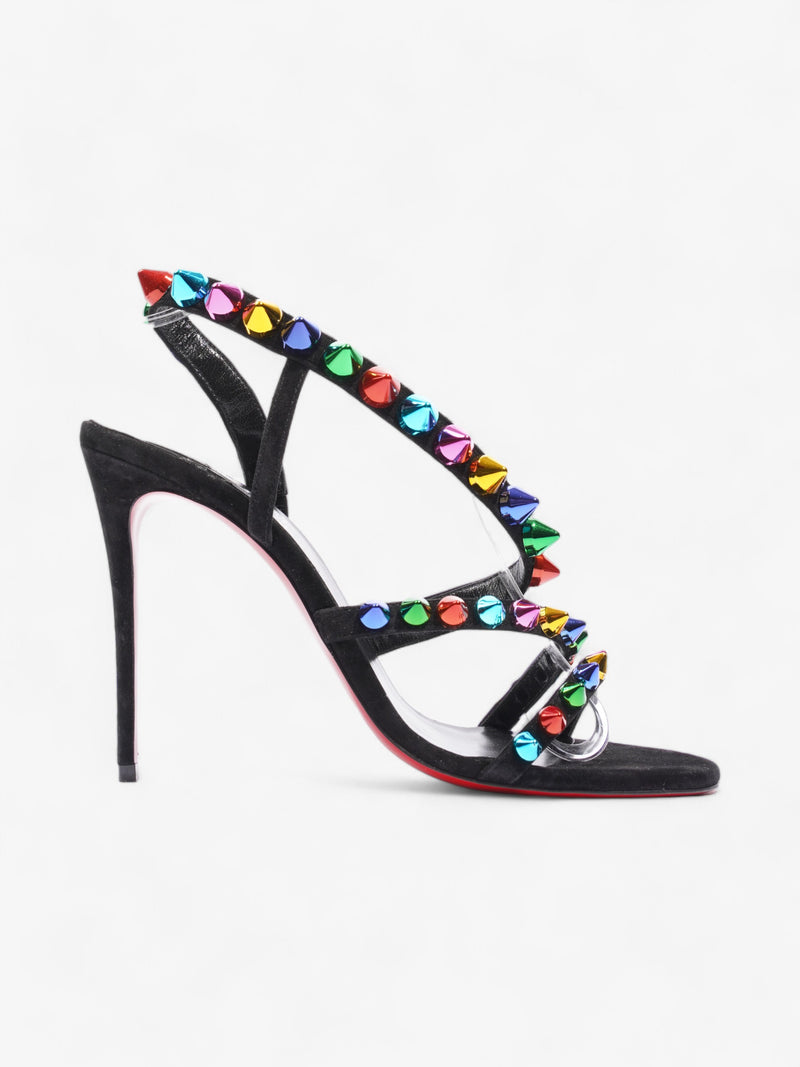  Christian Louboutin Spikita Strap Heels 100mm Multicoloured Velvet EU 40 UK 7