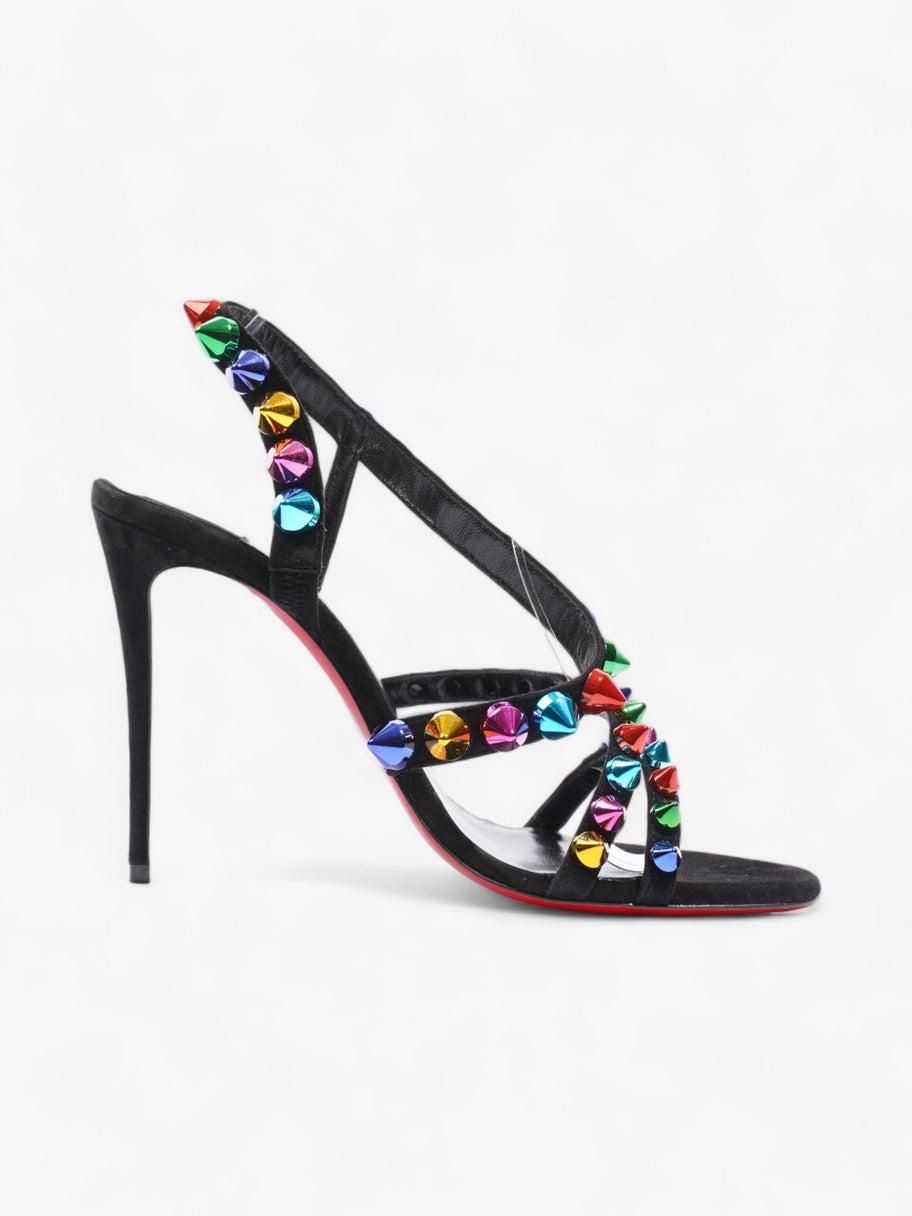 Christian Louboutin Spikita Strap Heels 100mm Multicoloured Velvet EU 40 UK 7 Image 4