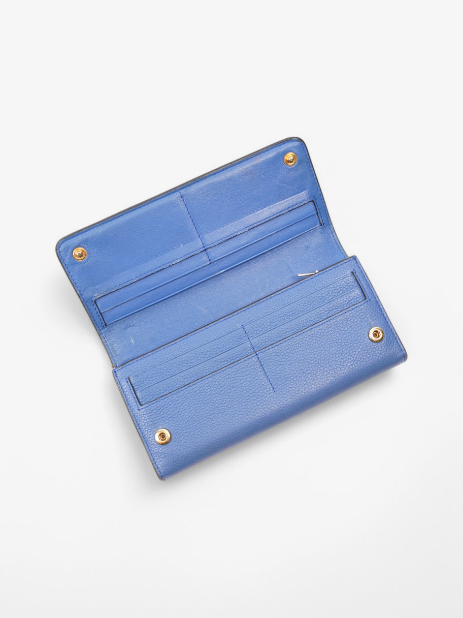 Mulberry Continental Wallet Blue Leather Image 4