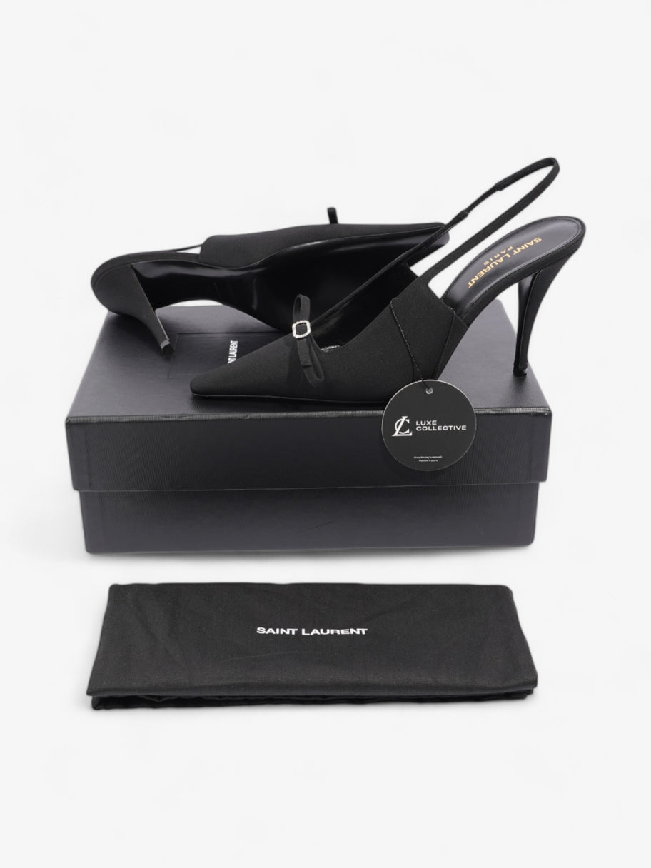 Saint Laurent Saint Aston  95 Black Satin EU 38 UK 5 Image 10