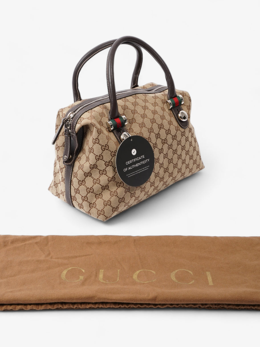 Gucci Match ball Boston Beige And Ebony GG Supreme Canvas Image 9