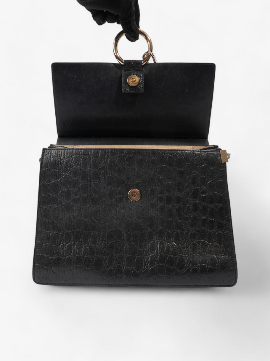 Chloe Faye Bracelet Bag Black Embossed Leather Image 7