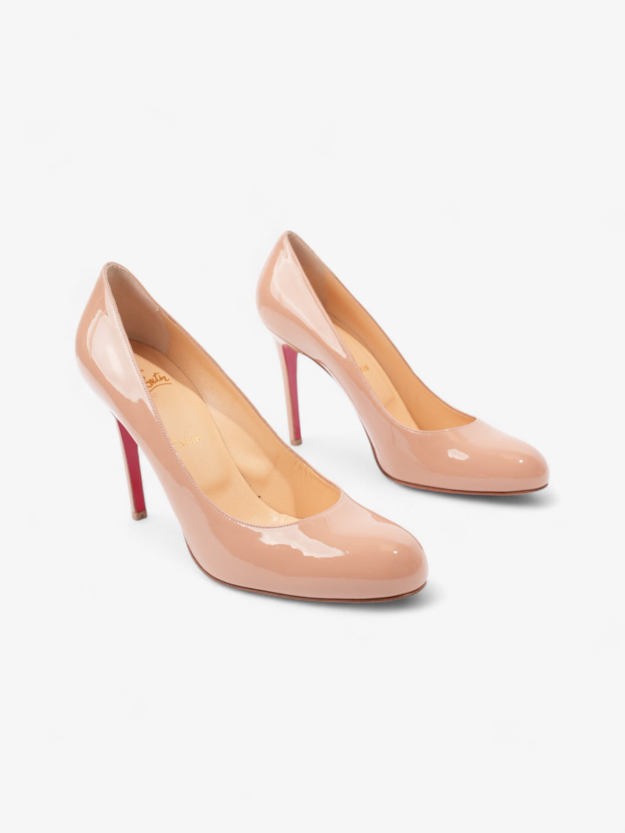 Christian Louboutin Simple Pump Heels 100 Nude Patent Leather EU 40.5 UK 7.5 Image 2