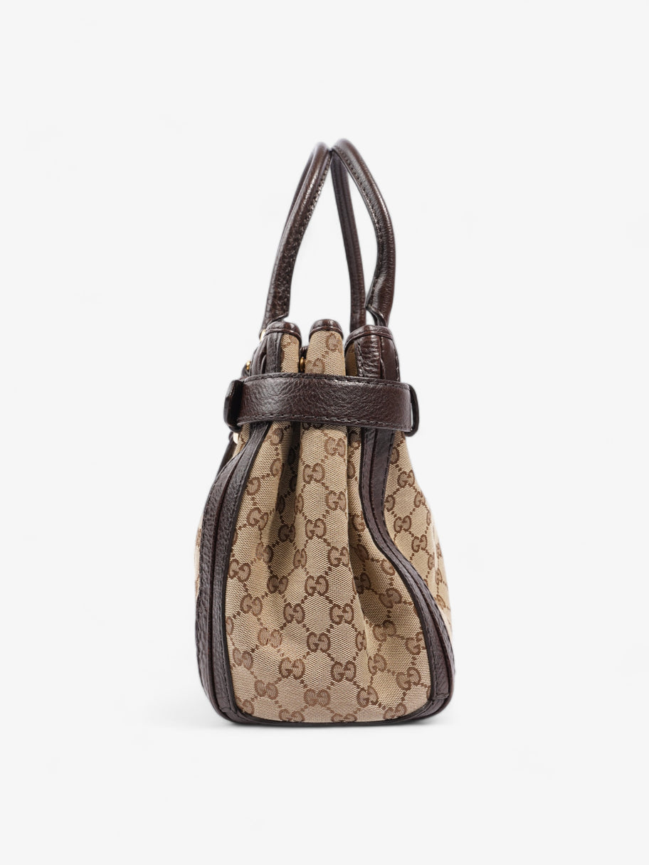 Gucci Running Tote Beige And Ebony GG Supreme Canvas Medium Image 3