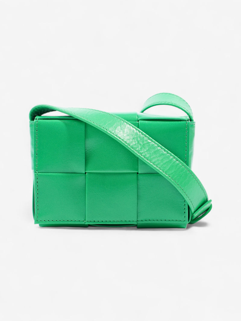  Bottega Veneta Casette Green Intrecciato Leather Mini