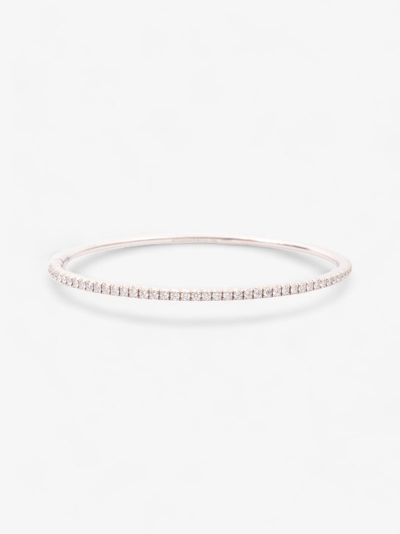  Tiffany and Co Metro Hinged Bangle White Gold White Gold