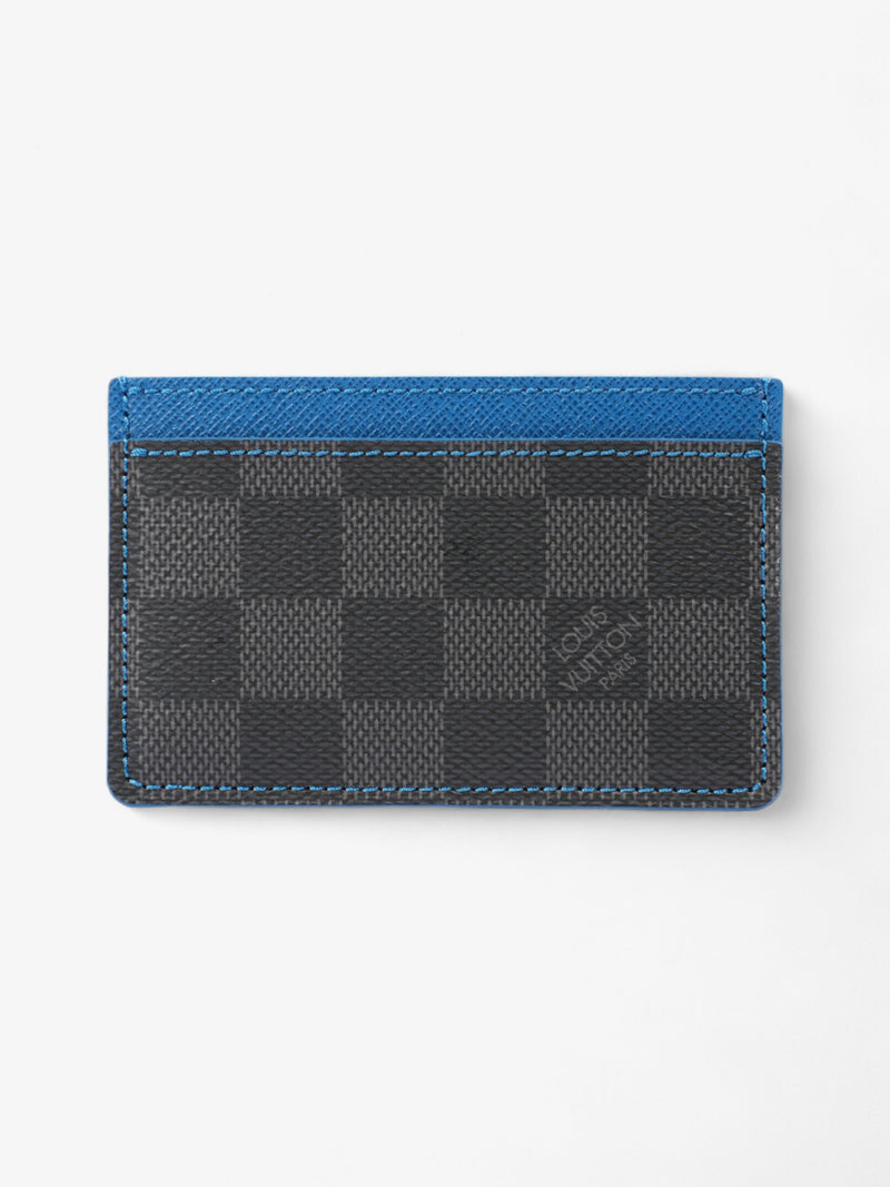  Louis Vuitton Card Holder Damier Graphite / Blue Coated Canvas