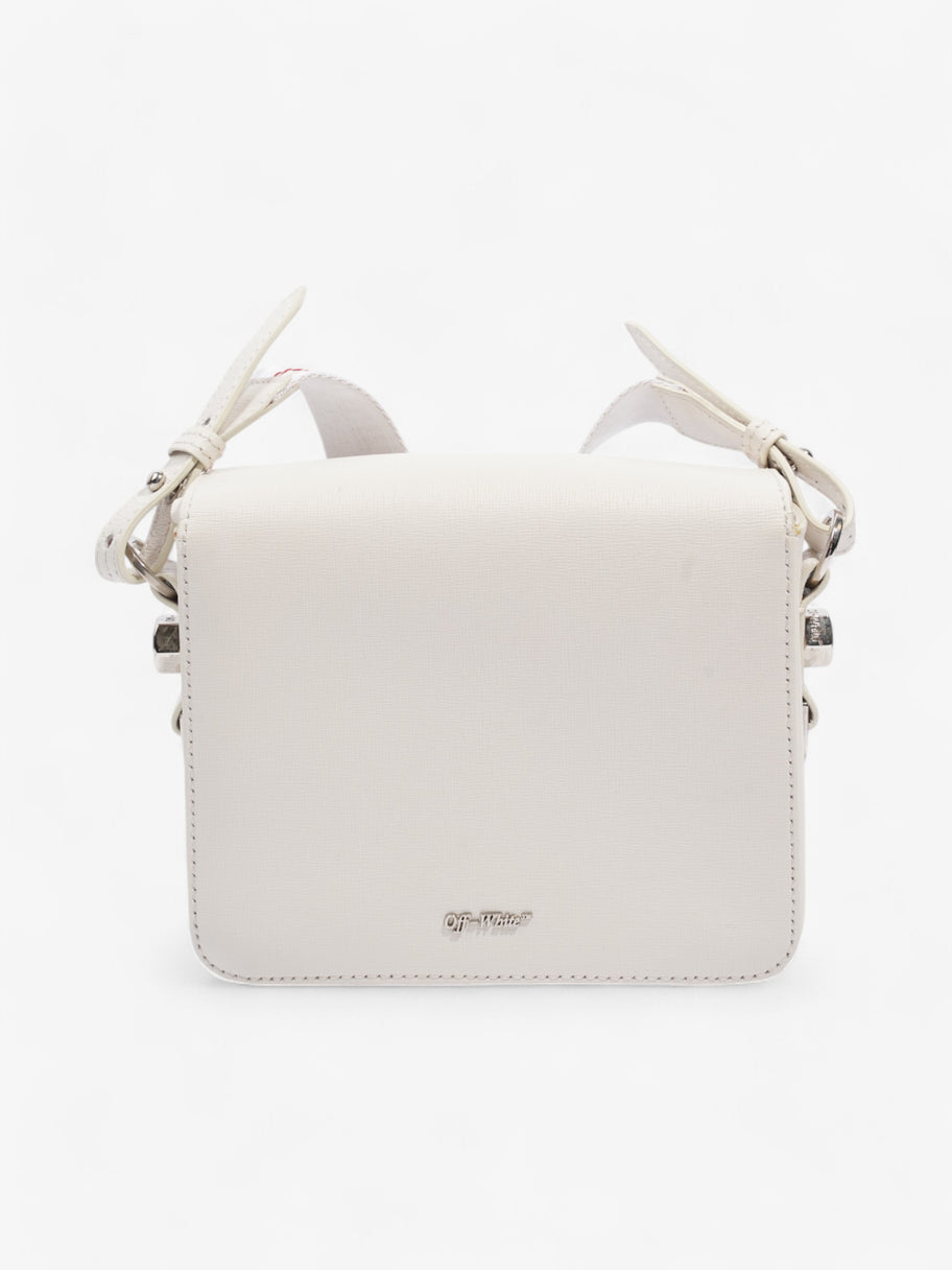 Off White Binder Clip Diagonal White / Black Leather Image 4