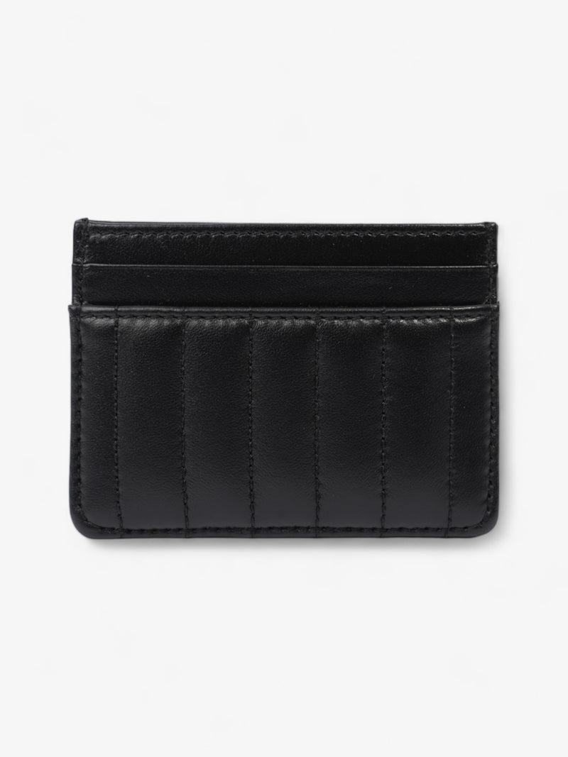  Burberry Lola Card Holder Black / Silver Lambskin Leather