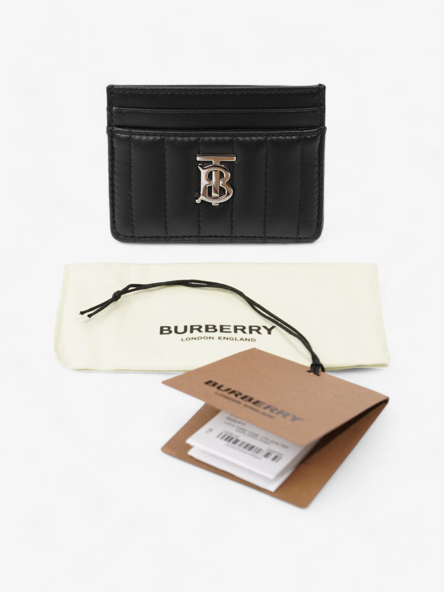 Burberry Lola Card Holder Black / Silver Lambskin Leather Image 8