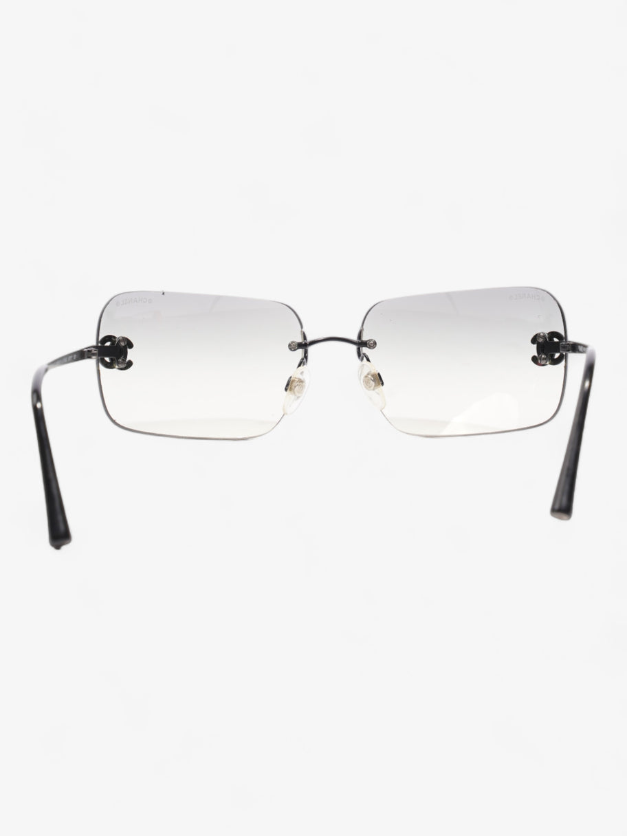 Chanel Rectangle-Frame CC Sunglasses Grey Acetate 120mm Image 3