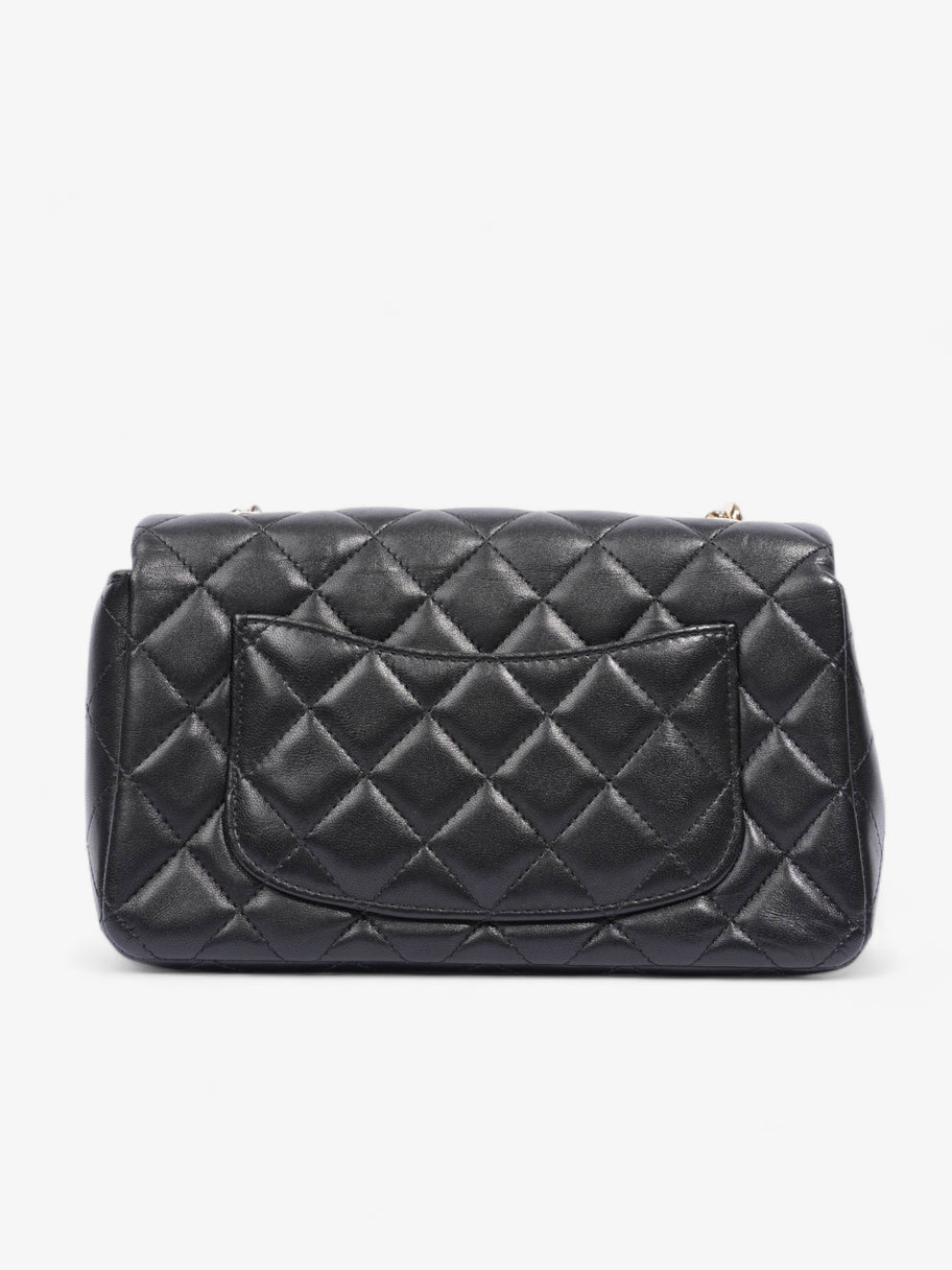 Mini Charm Flap Black Lambskin Leather Image 4