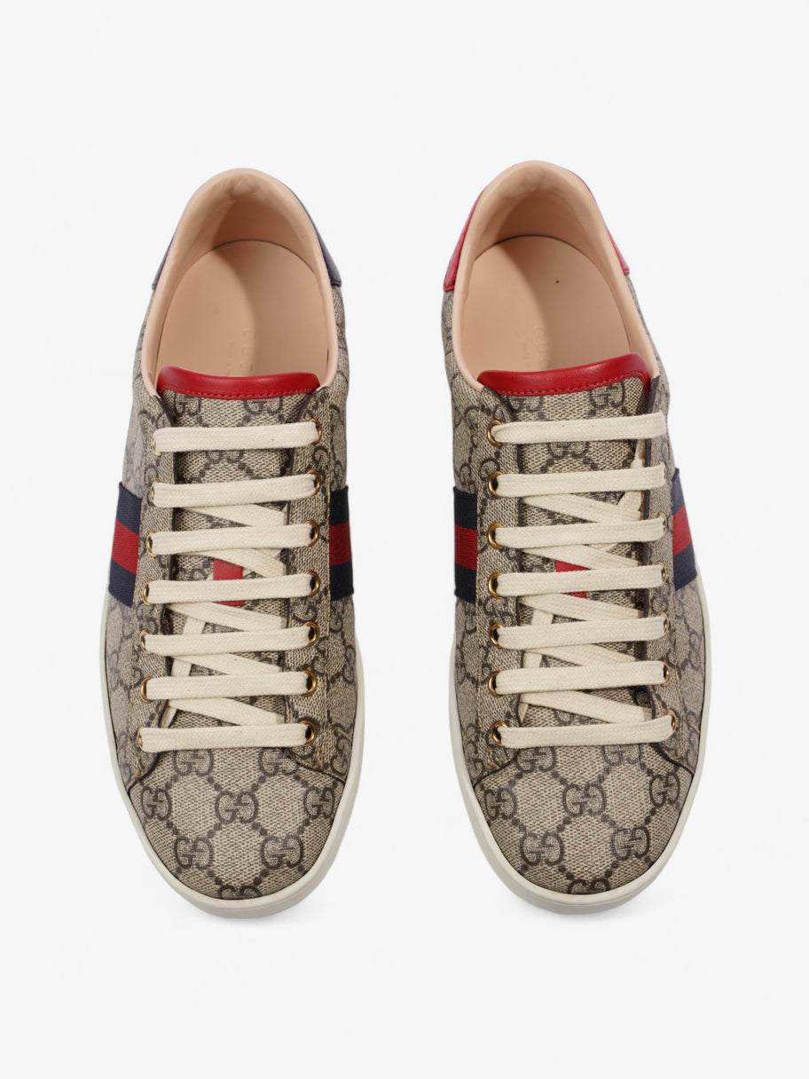 Gucci Ace Supreme GG Sneakers Beige Monogram / Red / Navy Canvas EU 39.5 UK 6.5 Image 8