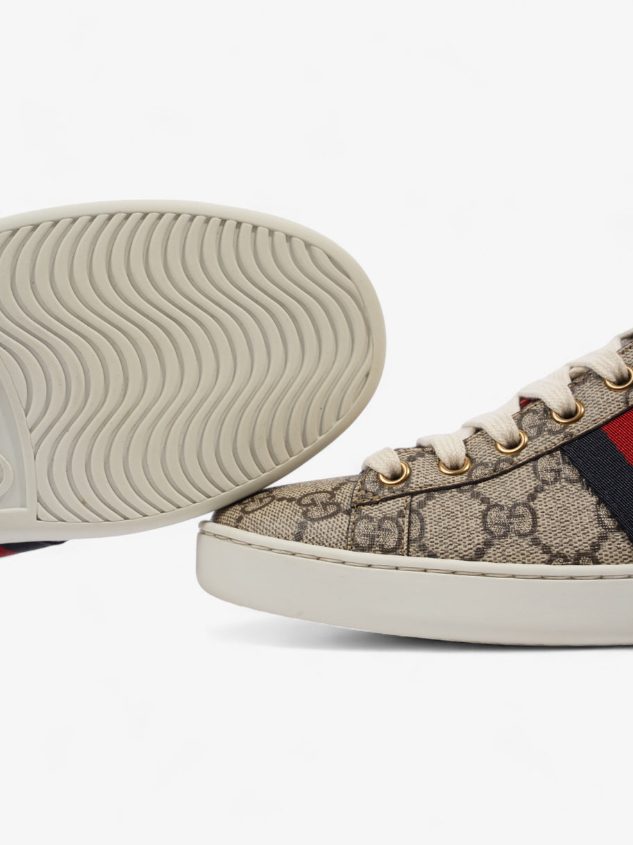 Gucci Ace Supreme GG Sneakers Beige Monogram / Red / Navy Canvas EU 39.5 UK 6.5 Image 9