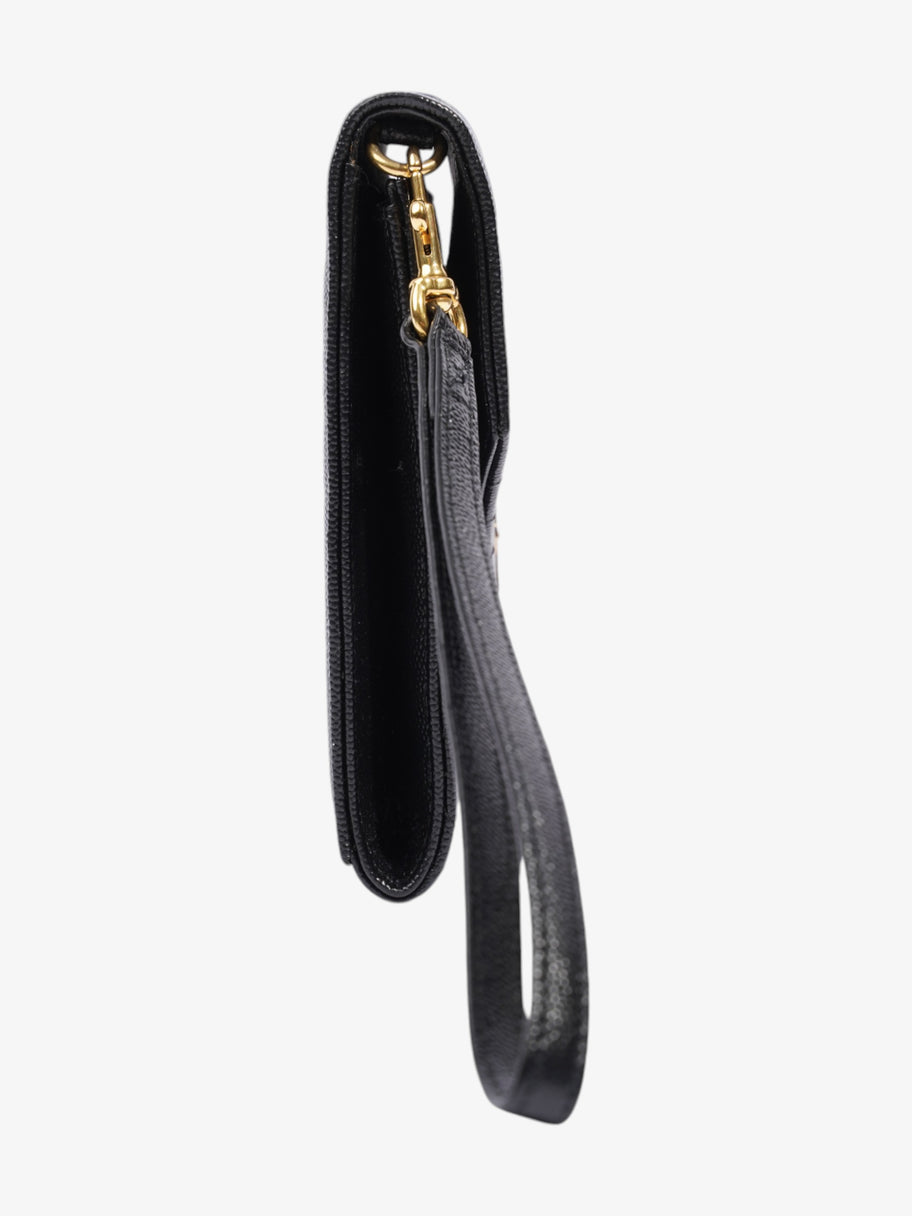 Saint Laurent Monogram Envelope Clutch Black Grained Leather Image 5