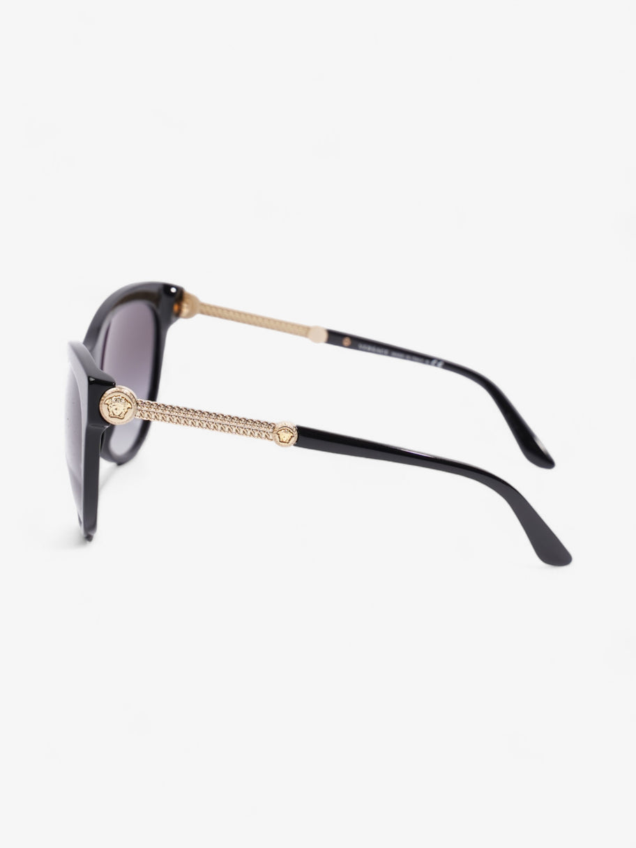 Versace Medusa Detailed Sunglasses Black / Gold Acetate 140mm Image 2