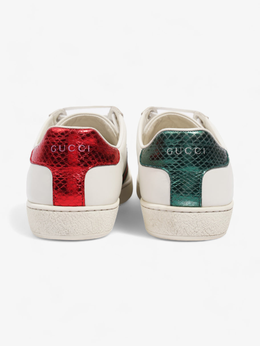 Gucci Ace Embroidered Bee Sneakers White / Green / Red Leather EU 37 UK 4 Image 6