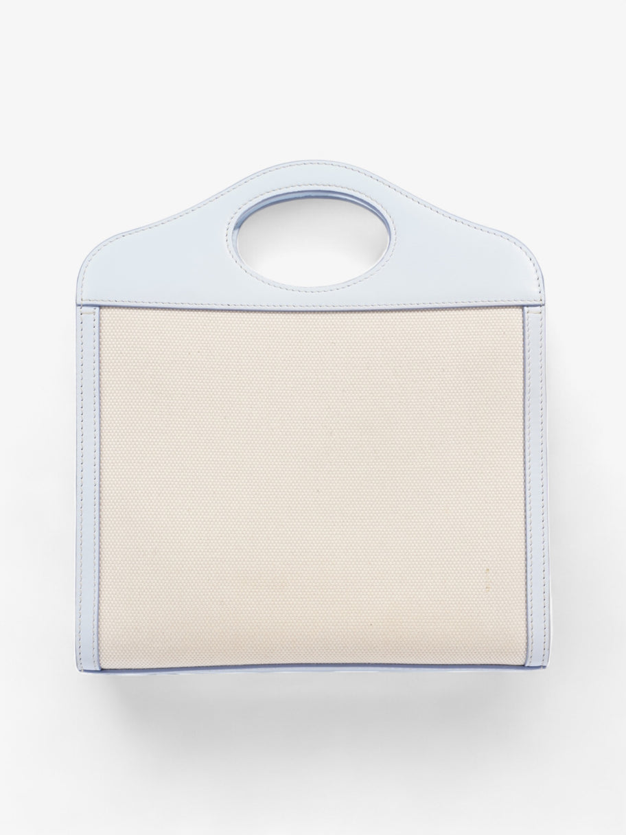 Burberry Pocket Bag Pale Blue / Cream Cotton Mini Image 4