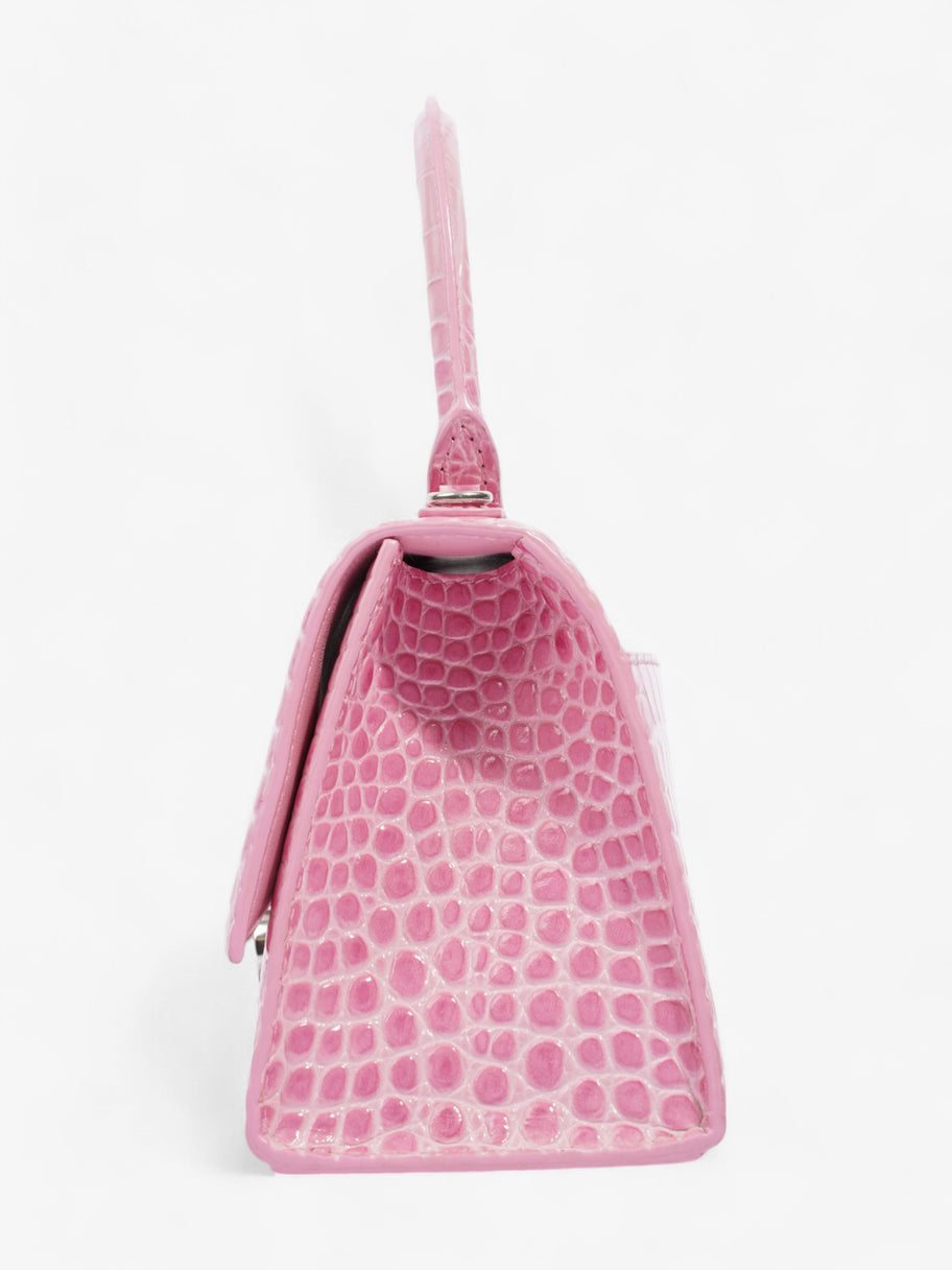 Balenciaga Hourglass Pink Embossed Leather Small Image 3