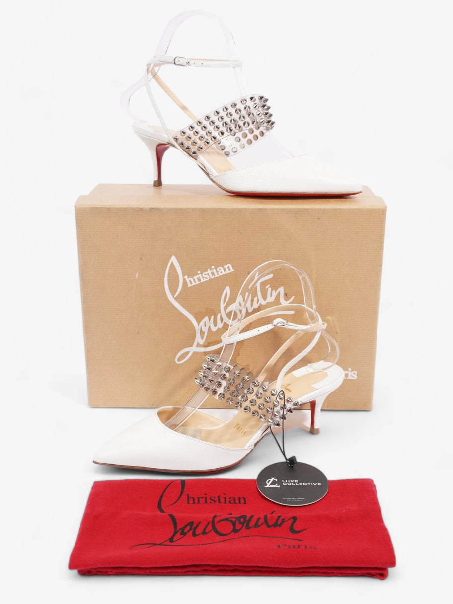 Christian Louboutin Levita Mules 55 White / Silver Leather EU 36 UK 3 Image 9